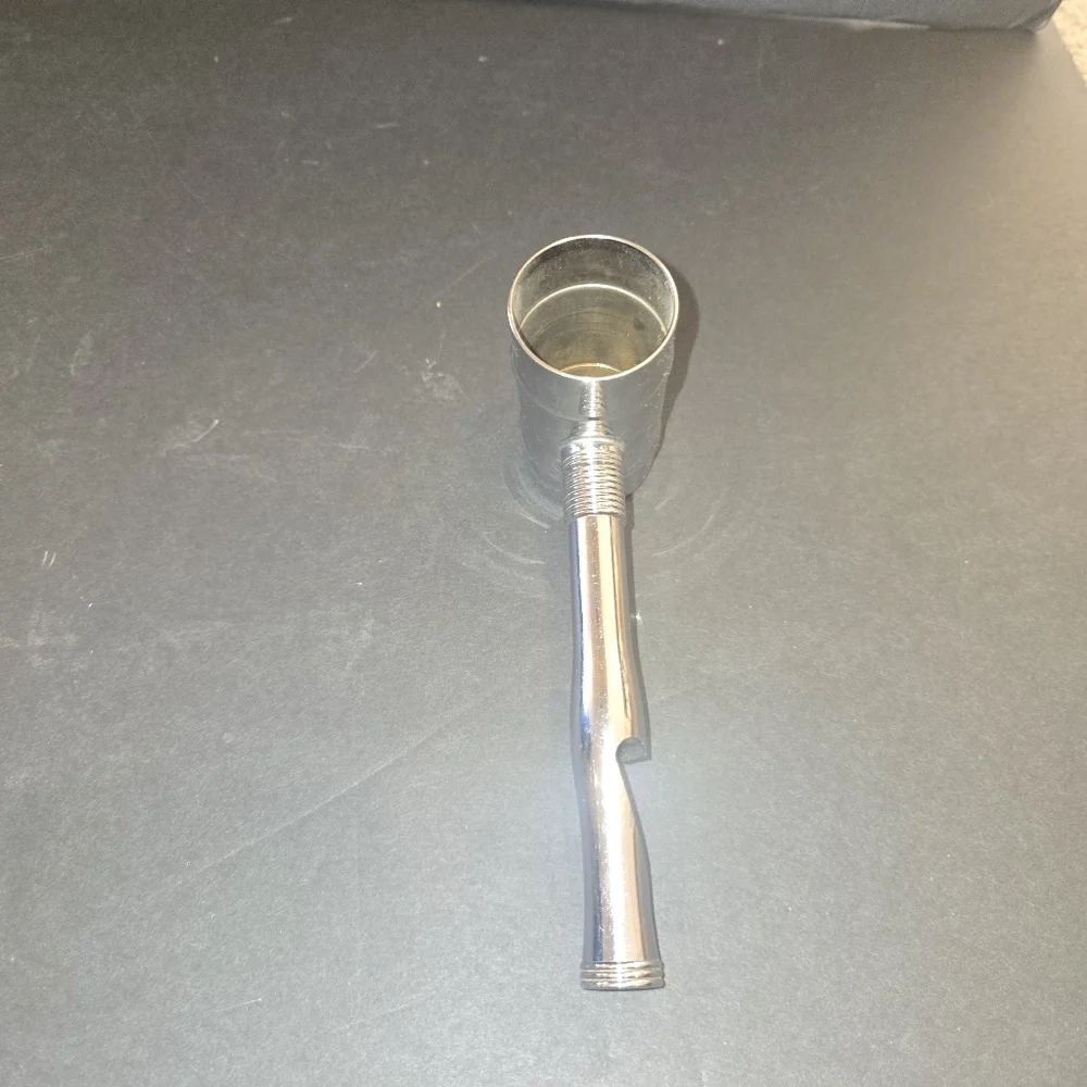 VINTAGE CAVALIER NATIONAL SILVER CHROME BAR TOOL JIGGER CORK CAN OPENER